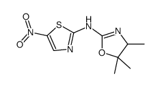 4,5,5-trimethyl-N-(5-nitro-1,3-thiazol-2-yl)-4H-1,3-oxazol-2-amine结构式