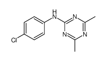 N-(4-chlorophenyl)-4,6-dimethyl-1,3,5-triazin-2-amine结构式