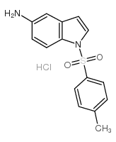 1-[(4-甲基苯基)磺酰基]-1H-吲哚-5-氯化铵结构式