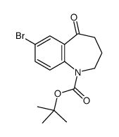 2-Methyl-2-propanyl 7-bromo-5-oxo-2,3,4,5-tetrahydro-1H-1-benzaze pine-1-carboxylate结构式