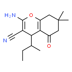 2-amino-4-(sec-butyl)-7,7-dimethyl-5-oxo-5,6,7,8-tetrahydro-4H-chromene-3-carbonitrile结构式