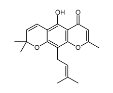 5-hydroxy-2,2,8-trimethyl-10-(3-methylbut-2-enyl)pyrano[3,2-g]chromen-6-one Structure