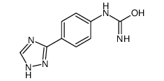 N-[4-(1H-1,2,4-Triazol-3-yl)phenyl]urea结构式