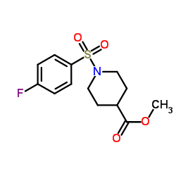 Methyl 1-[(4-fluorophenyl)sulfonyl]-4-piperidinecarboxylate结构式