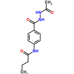 N-{4-[(2-Acetylhydrazino)carbonyl]phenyl}butanamide Structure