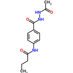 N-{4-[(2-Acetylhydrazino)carbonyl]phenyl}butanamide结构式