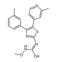 1-methoxy-3-[4-(3-methylphenyl)-5-(2-methylpyridin-4-yl)-1,3-thiazol-2-yl]urea结构式