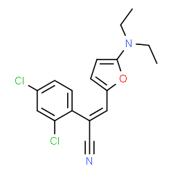 Benzeneacetonitrile,2,4-dichloro--alpha--[[5-(diethylamino)-2-furanyl]methylene]-结构式