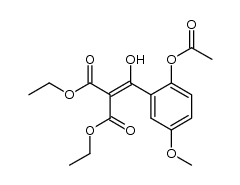 diethyl 2-{hydroxy[5-methoxy-2-(acetoxy)phenyl]methylene}malonate Structure