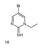 (2Z)-5-Bromo-1-ethyl-2(1H)-pyrimidinimine hydroiodide (1:1) Structure