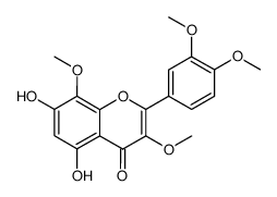 5,7-Dihydroxy-3,8,3',4'-tetramethoxyflavone结构式