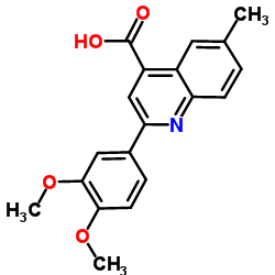 2-(3,4-Dimethoxyphenyl)-6-methyl-4-quinolinecarboxylic acid Structure