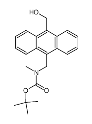 (10-Hydroxymethyl-anthracen-9-ylmethyl)-methyl-carbamic acid tert-butyl ester结构式