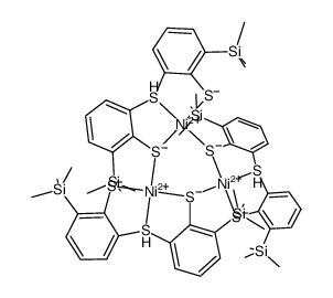 tri[nickel(II) bis(2-mercapto-3-trimethylsilylphenyl)sulfide]结构式