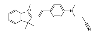 2-<2-<4-phenyl>ethenyl>-1,3,3-trimethyl-3H-indolium cation Structure