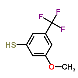 3-Methoxy-5-(trifluoromethyl)benzenethiol结构式