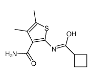 2-[(Cyclobutylcarbonyl)amino]-4,5-dimethyl-3-thiophenecarboxamide Structure