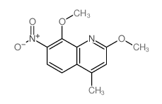 Quinoline, 2,8-dimethoxy-4-methyl-7-nitro- Structure