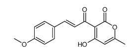 4-hydroxy-3-[3-(4-methoxy-phenyl)-acryloyl]-6-methyl-pyran-2-one结构式