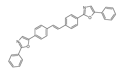 2-phenyl-5-[4-[2-[4-(5-phenyl-1,3-oxazol-2-yl)phenyl]ethenyl]phenyl]-1,3-oxazole Structure