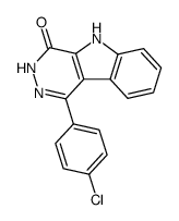 1-(4-chloro-phenyl)-3,5-dihydro-pyridazino[4,5-b]indol-4-one结构式