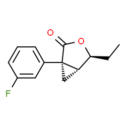 3-Oxabicyclo[3.1.0]hexan-2-one,4-ethyl-1-(3-fluorophenyl)-,(1S,4S,5R)-(9CI) Structure