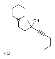 3-methyl-1-piperidin-1-ium-1-yloct-4-yn-3-ol,chloride结构式