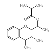 1-(2-butan-2-ylphenoxy)propan-2-yl 2-methylpropanoate structure