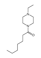 Piperazine, 1-ethyl-4-(1-oxoheptyl)- (9CI) structure