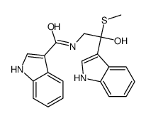 N-[2-hydroxy-2-(indol-3-yl)-2-(methylthio)ethyl]indole-3-carboxamide结构式