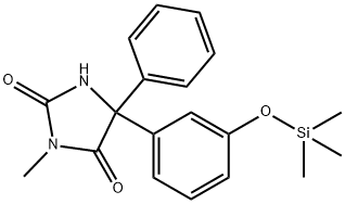 3-Methyl-5-phenyl-5-[3-[(trimethylsilyl)oxy]phenyl]-2,4-imidazolidinedione结构式