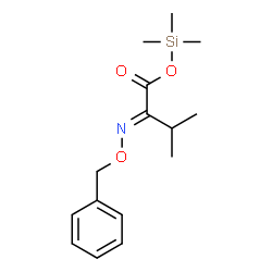 3-Methyl-2-[(phenylmethoxy)imino]butanoic acid trimethylsilyl ester结构式