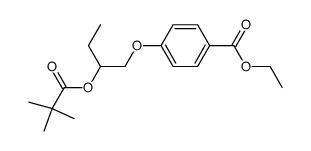 4-[2-(1-Oxo-2,2-dimethylpropoxy)butoxy]benzoic acid ethyl ester Structure