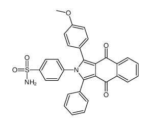 4-[3-(4-methoxyphenyl)-4,9-dioxo-1-phenylbenzo[f]isoindol-2-yl]benzenesulfonamide结构式