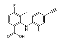 2-(4-ethynyl-2-fluoroanilino)-3,4-difluorobenzoic acid结构式
