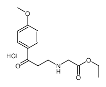 ethyl 2-[[3-(4-methoxyphenyl)-3-oxopropyl]amino]acetate,hydrochloride结构式