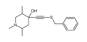 4-(2-benzylsulfanylethynyl)-1,2,5-trimethylpiperidin-4-ol结构式