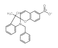 Spiro[2H-1-benzopyran-2,2'-[2H]indole], 1',3'-dihydro-3',3'-dimethyl-6-nitro-1'-(phenylmethyl)- (en) Structure