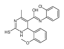 N-(2-chlorophenyl)-4-(2-methoxyphenyl)-6-methyl-2-sulfanylidene-3,4-dihydro-1H-pyrimidine-5-carboxamide结构式