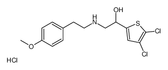 1-(4,5-dichlorothiophen-2-yl)-2-[2-(4-methoxyphenyl)ethylamino]ethanol,hydrochloride Structure