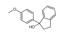 1-(4-methoxyphenyl)-2,3-dihydroinden-1-ol结构式