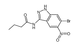 N-[6-bromo-5-nitro-1H-indazol-3-yl]butanamide Structure