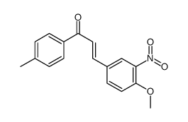 (E)-3-(4-methoxy-3-nitrophenyl)-1-(4-methylphenyl)prop-2-en-1-one结构式
