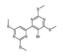 4-[2,6-bis(methylsulfanyl)pyrimidin-4-yl]-5-bromo-2,6-bis(methylsulfanyl)pyrimidine结构式