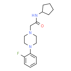 1-Piperazineacetamide,N-cyclopentyl-4-(2-fluorophenyl)-(9CI) Structure