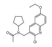 Acetamide, N-[(2-chloro-6-ethoxy-3-quinolinyl)methyl]-N-cyclopentyl- (9CI)结构式