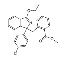 2-[1-(4-Chloro-phenyl)-3-ethoxy-1H-isoindol-1-ylmethyl]-benzoic acid methyl ester Structure