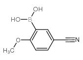 (5-cyano-2-methoxyphenyl)boronic acid structure