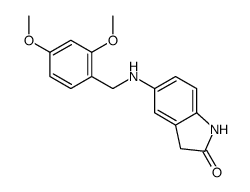5-[(2,4-dimethoxyphenyl)methylamino]-1,3-dihydroindol-2-one结构式