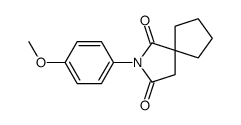 2-(4-methoxyphenyl)-2-azaspiro[4.4]nonane-1,3-dione结构式